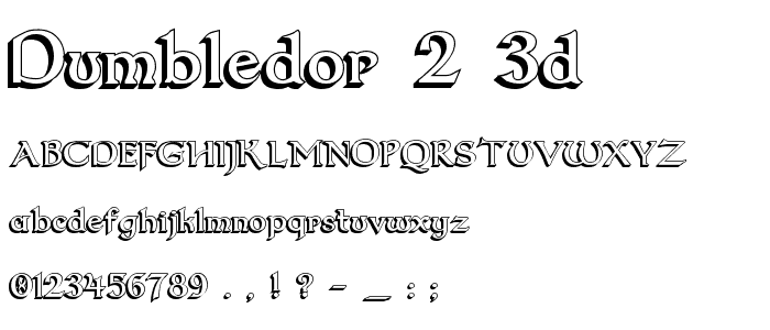 Dumbledor 2 3D font